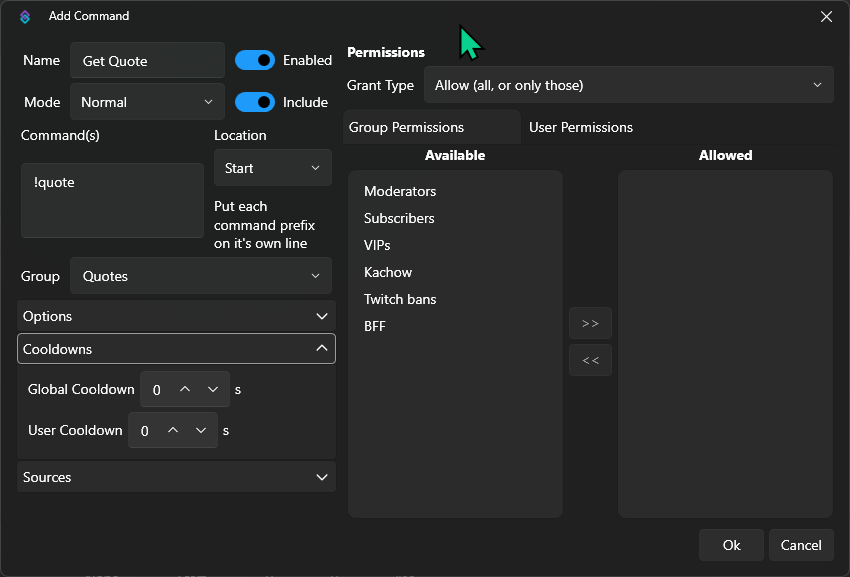 Add Quote Command