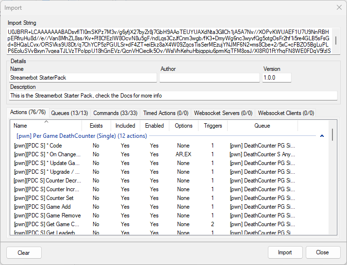 Import Dialog