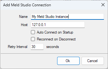 Meld Studio Add Connection