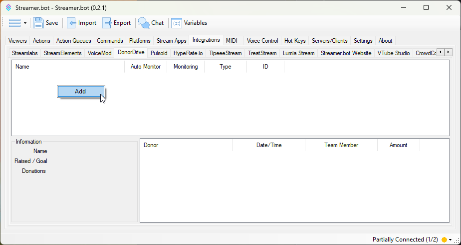 DonorDrive Configuration