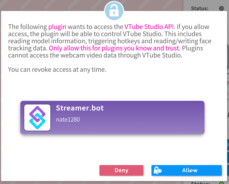 VTube Studio SB Menu