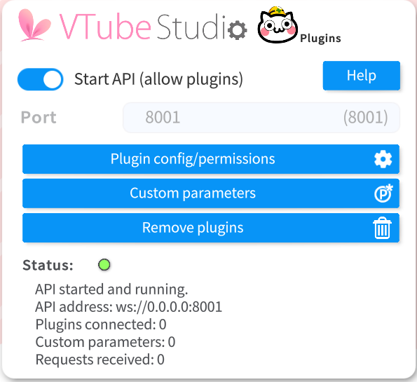 VTube Studio Start API