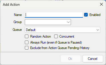 Add Action Dialog