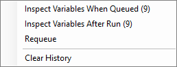 Action History Context Menu