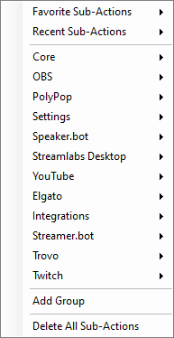 Sub-Actions Context Menu (New)