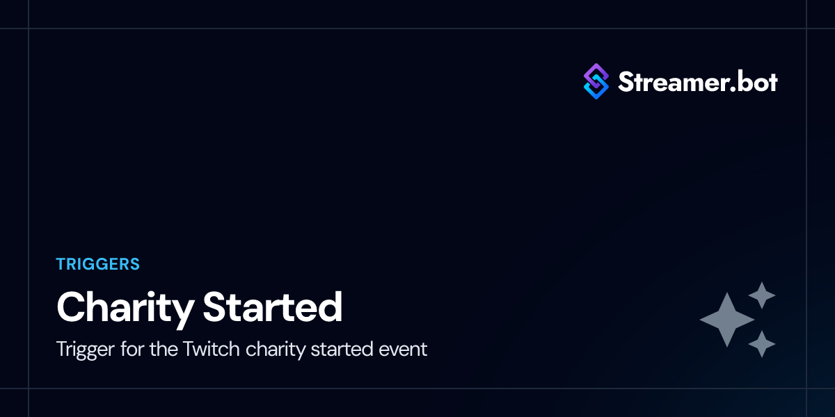 Charity Started | Streamer.bot Docs