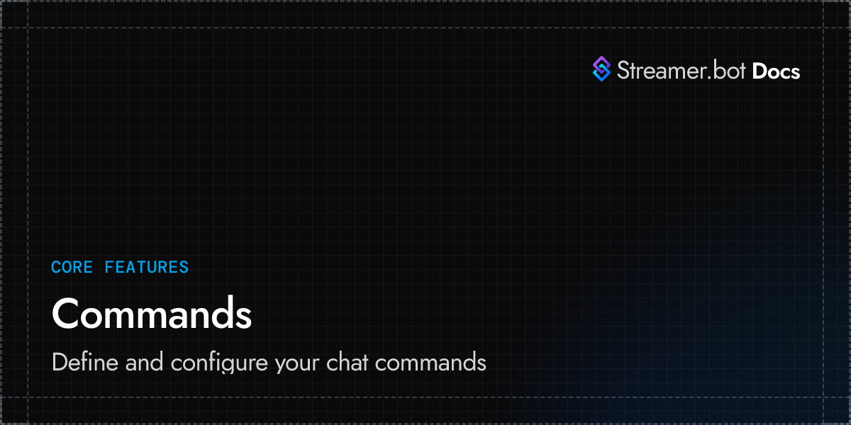 Commands | Streamer.bot Docs