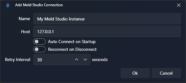 Meld Studio Add Connection