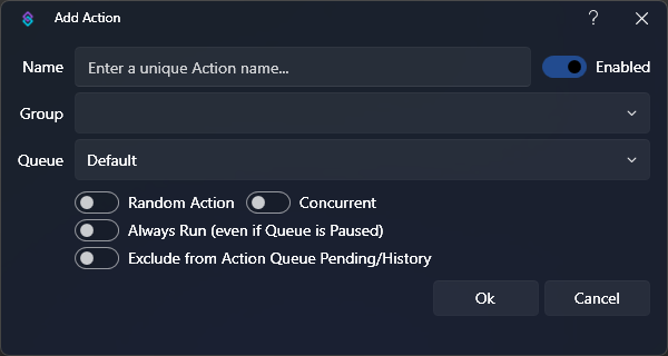 Add Action Dialog