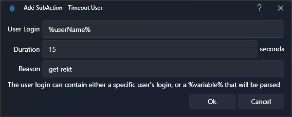 Using variables within a text field