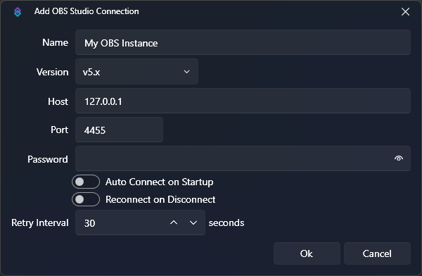 OBS Studio Add Connection