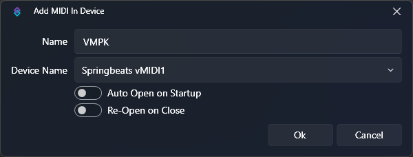 Add Device Dialog