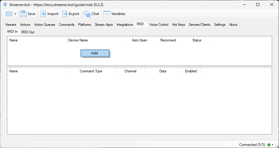 Add Device Context Menu