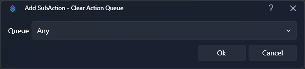 Clear Action Queue Dialog