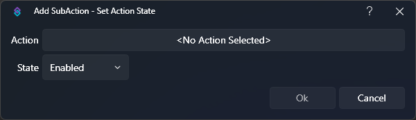 Set Action State Dialog