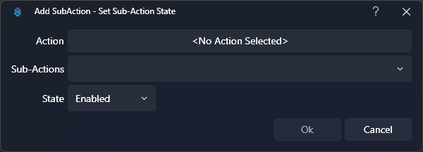 Set Sub-Action State Dialog
