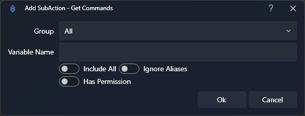 Get Commands Dialog