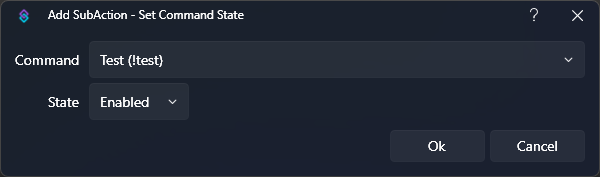 Set Command State Dialog