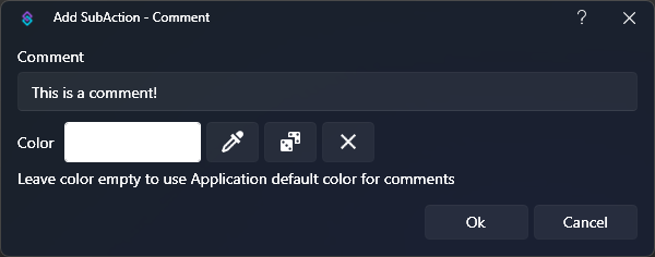 Comment Dialog