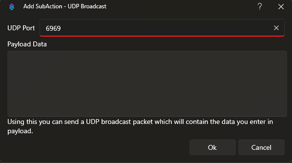 UDP Broadcast Dialog