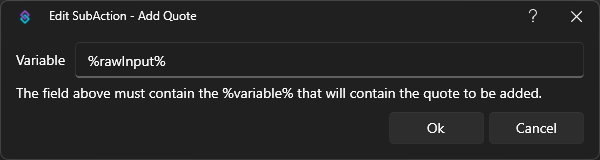 Add Quote Dialog