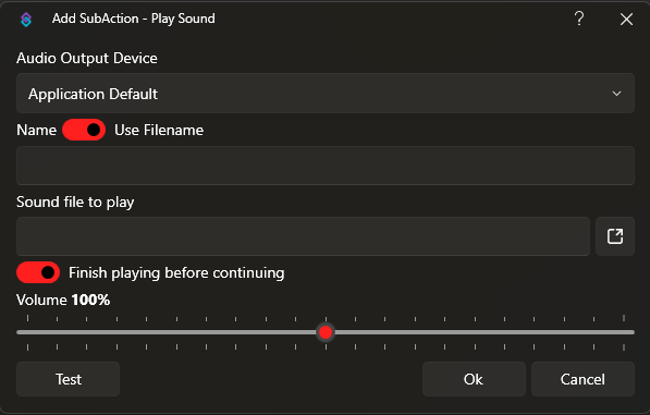 Play Sound Dialog