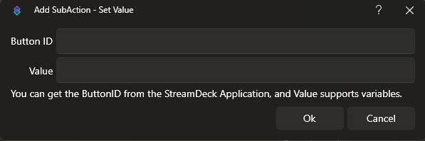 Set Value Dialog