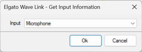 Get Input Information Dialog