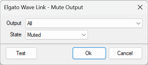 Mute Output Dialog