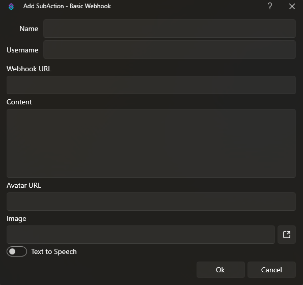 Basic Webhook Dialog