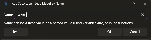 Load Model by Name Dialog