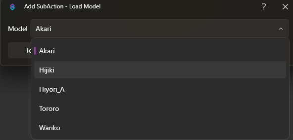Load Model Dialog