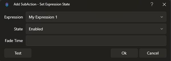 Set Expression State Dialog
