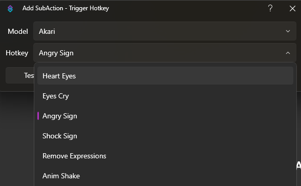 Trigger Hotkey Dialog