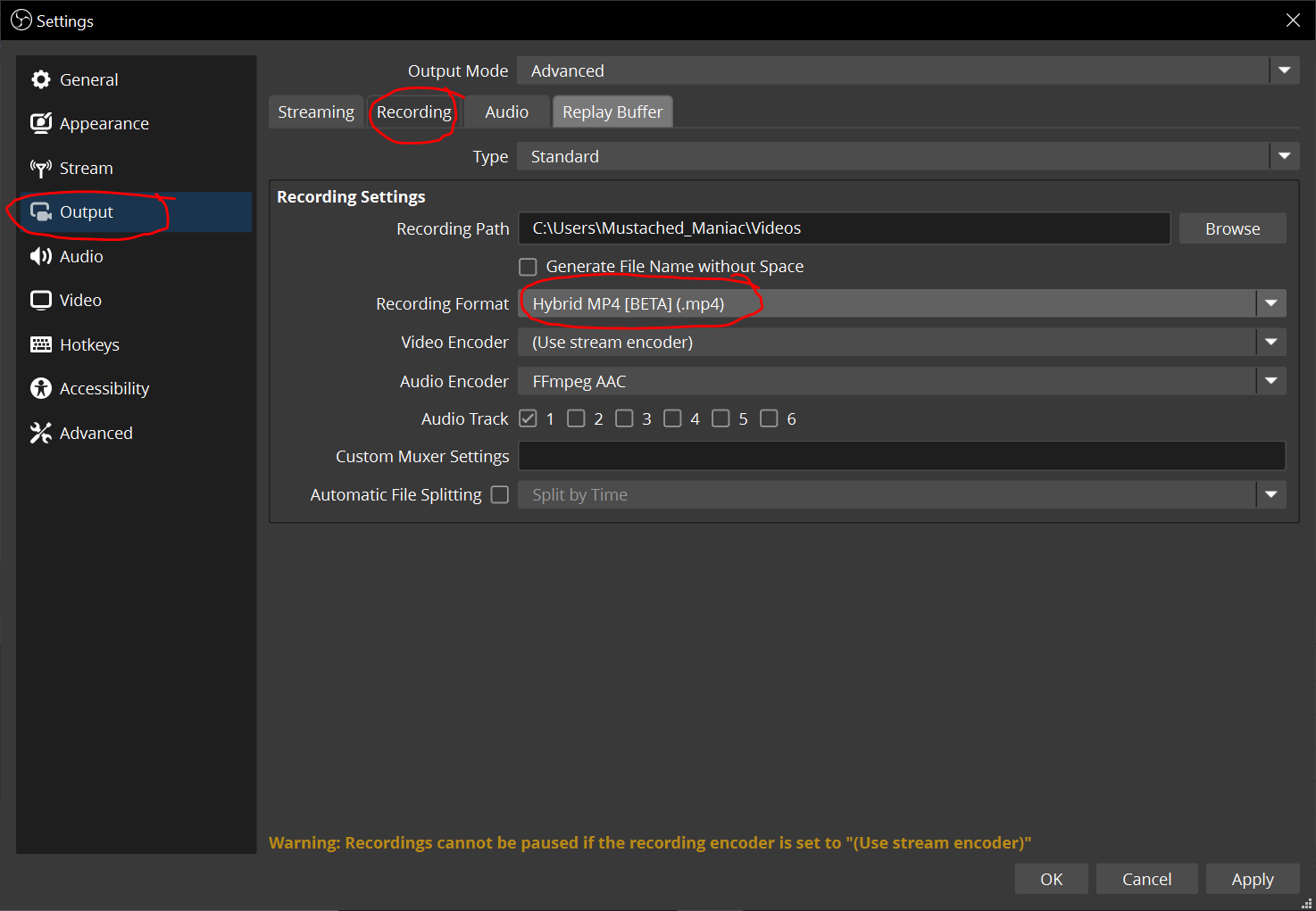 Create Record Chapter Dialog