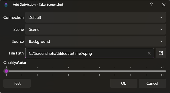 Take Screenshot Dialog