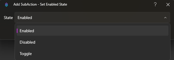 Set Enabled State Dialog