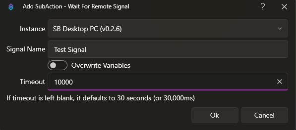 Wait For Remote Signal Dialog