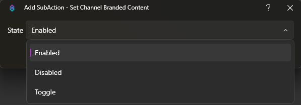Set Channel Branded Content Dialog