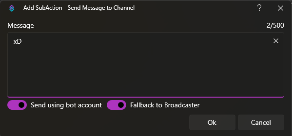 Send Message Dialog
