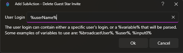 Delete Guest Star Invite Dialog
