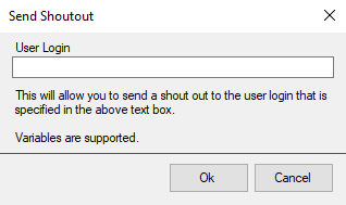 Send Shoutout Dialog