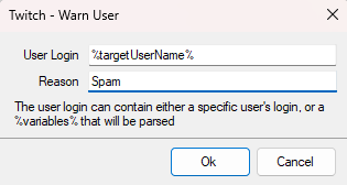 Warn User Dialog