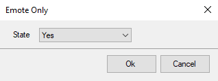 Emote Only Dialog