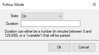 Follow Mode Dialog
