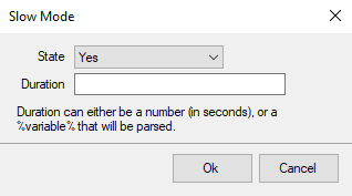 Slow Mode Dialog