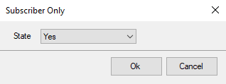 Subscriber Only Dialog