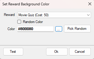 Set Background Color Dialog