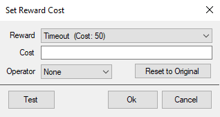 Set Cost Dialog