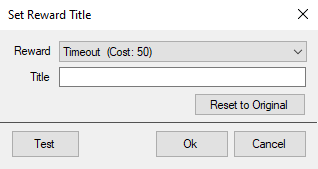 Set Title Dialog